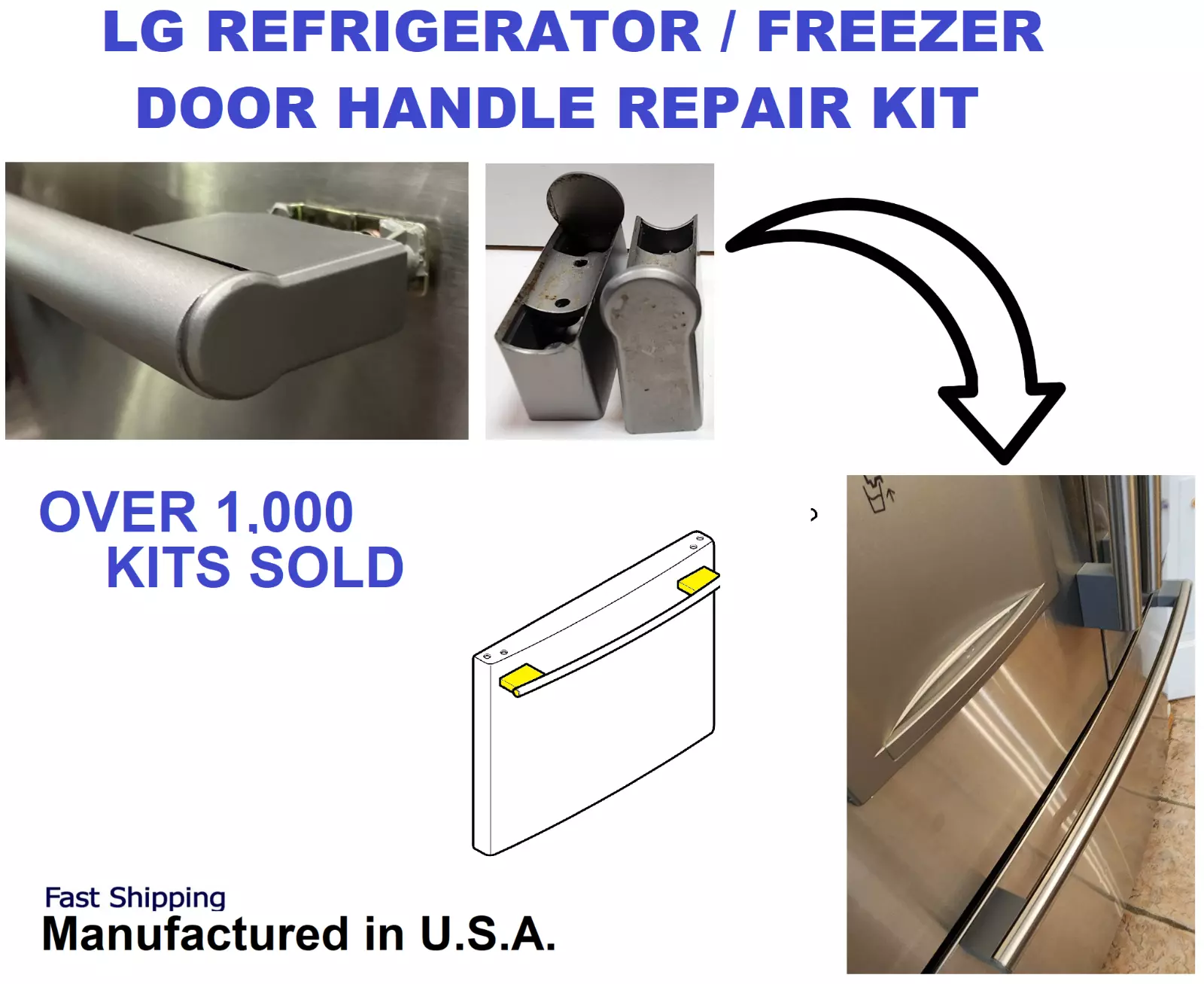 LG Refrigerator LRFD25850SB Repair Kit For Part nu